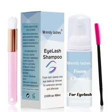 EYELASH EXTENSION FOAMING SHAMPOO+FOAM CLEANSER+EYELID LASH SHAMPOO CLEANER 60ML