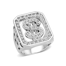 Mens dollar ring cz signet