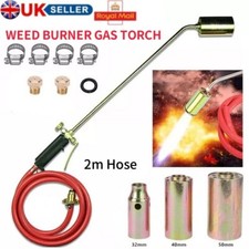 Long Arm Torch Burner Propane Butane Gas Blow Roofers Brazing Set 3 Burner +Hose