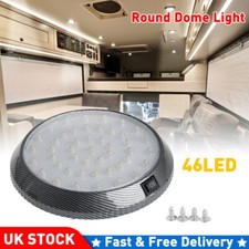 LED Roof Ceiling Dome Light Interior Trailer Caravan Camper Bus Round White Lamp