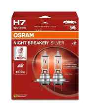 OSRAM Night Breaker Silver +100% H7 Car Headlight Bulbs (Twin) 64210NBS-HCB