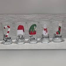 Personalised Christmas Shot Glass, Personalised Gift, Stocking Filler Ideas, 