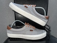 Vans Grey Brown Canvas leather Trainers Skateboard Shoes Uk size 9 