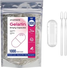 Empty Capsules Size 000 1000 Count,Clear Empty Gelatin Capsules Kosher,Halal an