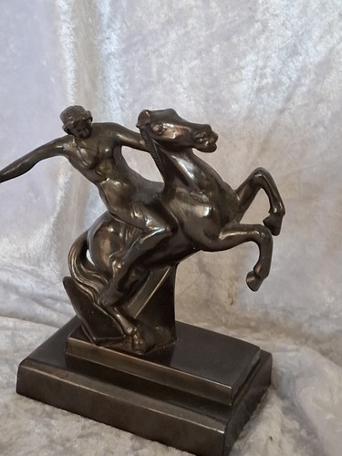 Metal horse and rider figure - rider,