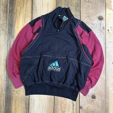 Vintage Adidas Equipment 1990s boxy 1/4 zip jumper