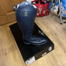 Ladies Blue Leather Long