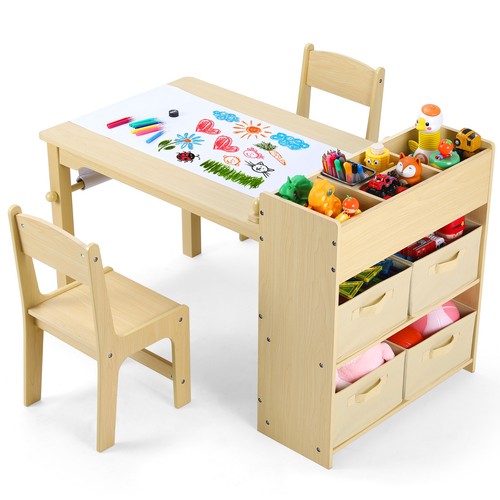 Kids art table chairs - table,