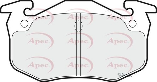 Apec rear brake pad set - apec, for