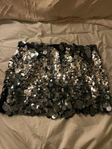 Zara women silver sequin - silver,