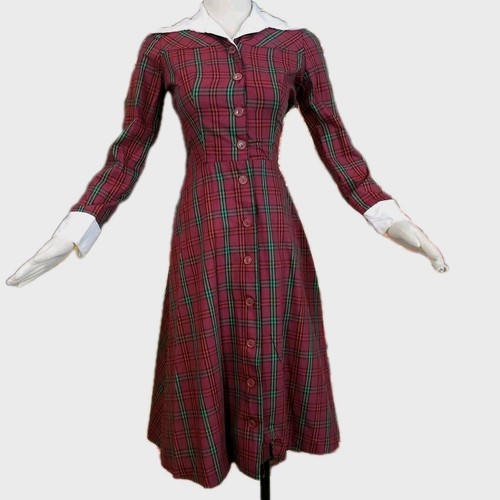 Vintage red burgundy - burgundy, tartan