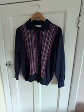 Grazia Cardigan Patterned Size 18 Very Slightly Frayed At Edges