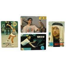 Vintage qatar open phone cards - phone,