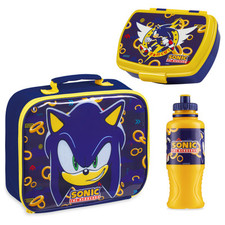 Sonic TheHedgehog Kids Lunch Set  - Lunch Bag, Lunch Box & Water Bottle 430m