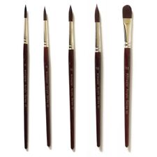 Artmaster Acrylic Round & Filbert Paint Brush Set of 5 Assorted Sizes