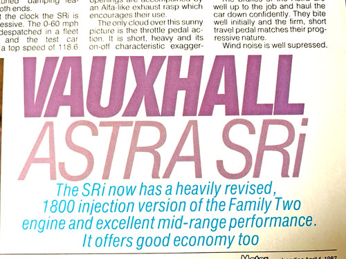 Vauxhall astra sri - astra, launch