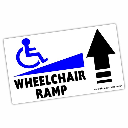 Wheelchair ramp sign - wheelchair,