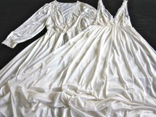 Vintage silky nylon long gown - nylon,
