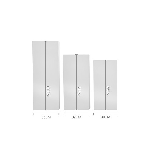 Square metal plinth cylinder - plinth,