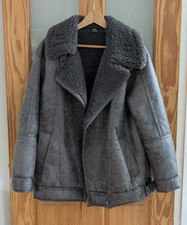 Womens modern grey faux - womens,