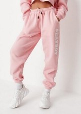 Missguided playboy Pink joggers size 8