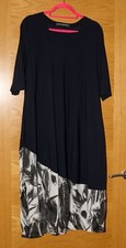 ELEMENTE CLEMENTE Size 4 Black Ballon Dress with Wide Border at Hem 42" Bust +