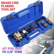Brake Line Flaring Tool Kit Double Flaring Tool 45° for 3/16 5/16 1/4 3/8" Tube