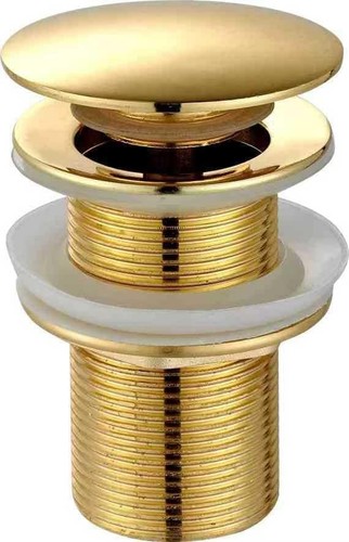 Gold unslotted basin waste - unslotted,