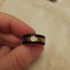 New Tungsten Carbide Gold Celtic Dragon Inlay Mens Wedding Band Ring 8mm