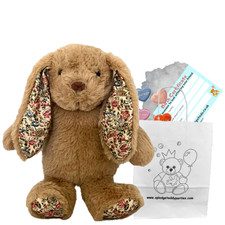 Build Make a Teddy Bear Craft Kit - no sew- 8" /20cm Blossom the Brown Bunny