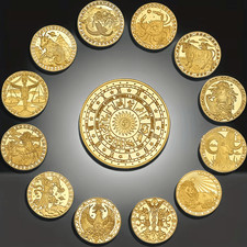 40mm zodiac star sign - sign, novelty