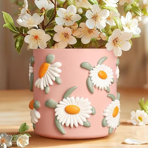 Colourful flower pot daisy - colourful,