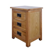 3 Drawer Oak Nightstand, NC