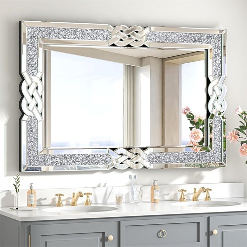 Bling crystal wall mirror - crystal,