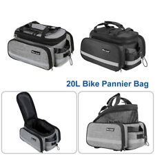Bike Pannier Bag Rear Rack Waterproof Cycling Bicycle Touring Trunk Bag 20L UK