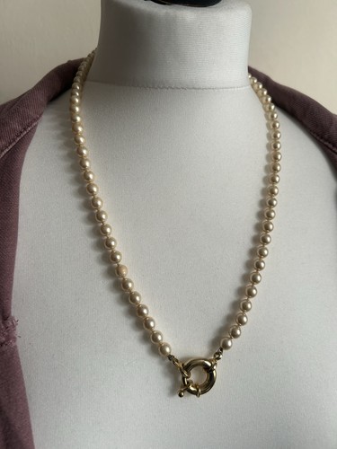 Vintage cream faux pearl - cream,