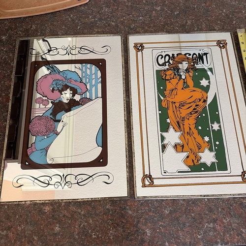 Pair vtg alphonse mucha - alphonse,
