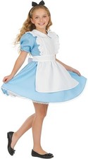 Girl`s Blue Alice Costume S -