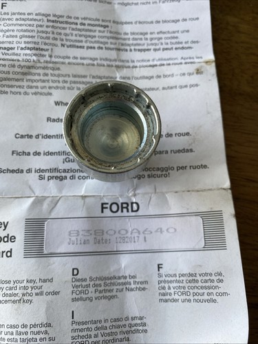 Ford alloy wheel locking - locking,