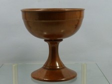 ANTIQUE WOODEN GOBLET; LARGE