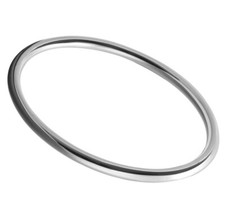 925 Sterling Silver Round Edge Solid BANGLE Bracelet  3, 4 and 5 mm Thickness
