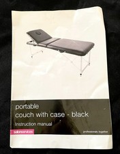 Portable Folding Massage Couch With Case - Black (shop floor ex-demo)