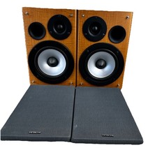 Hitachi Micro Bookshelf Hi-Fi Stereo Speakers 2-way 50w 8ohm Tested And Working