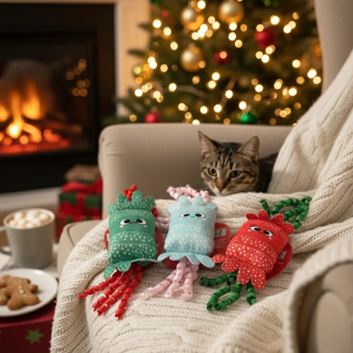 Christmas cracker catnip cat - 3,