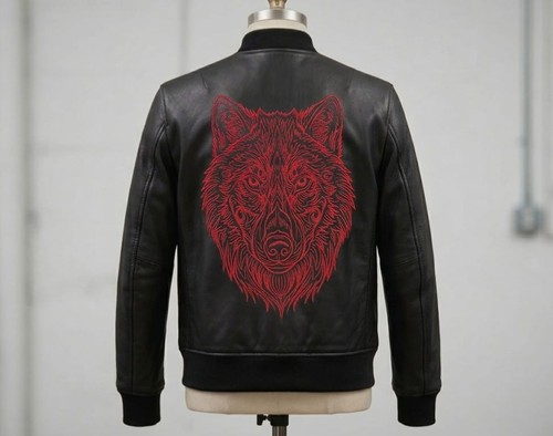 Men black lambskin leather - black,