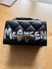 ALEXANDER MCQUEEN GRAFFITI JEWEL KNUCKLE BLACK LEATHER MICRO BAG RRP £1550 #E4Z