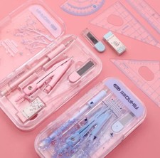 Maths Geometry  Compass Protractor Set Back To School Exam Stationery 8PCS