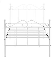 TIKI Single Metal Bed Frame Only White decretive vintage style 13-4-23