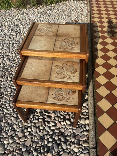 Vintage teak nest tables - vintage,