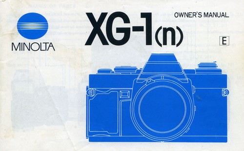 Minolta instruction - xg-1(n),